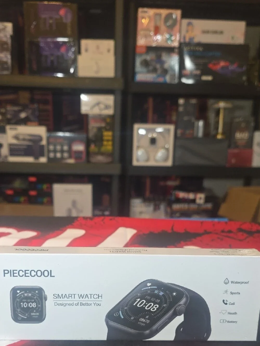 Black Smart Watch - PIECECOOL Fitness Wearable Factory Sealed